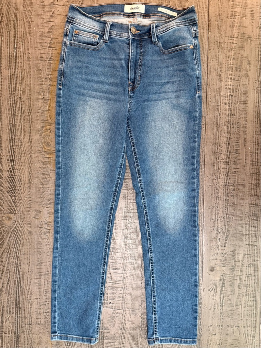 2 Pairs of Angels Skinny Jeans in Medium Blue Wash